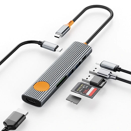 هاب WiWU Travel 7‑in‑1 USB‑C Wi‑HB007 متعدد المنافذ
