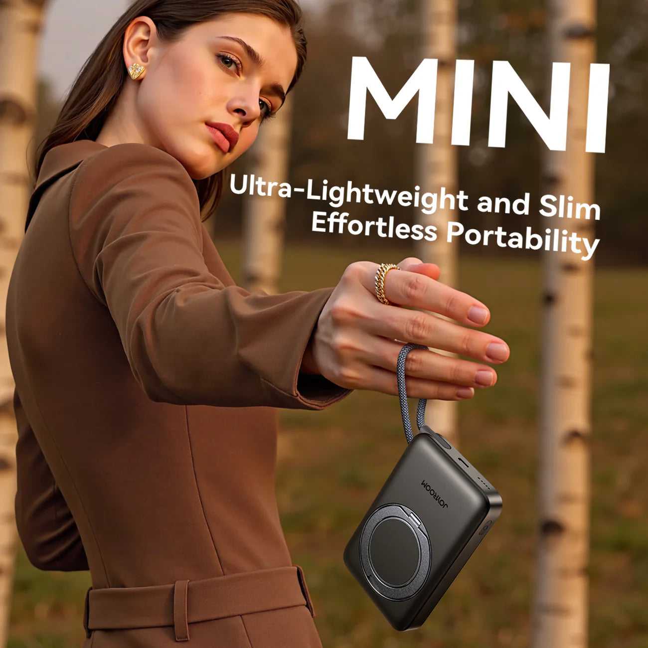 باوربانك مغناطيسي جويروم بسعة 10000 مللي أمبير/ساعة وقوة 22.5 وات سريع