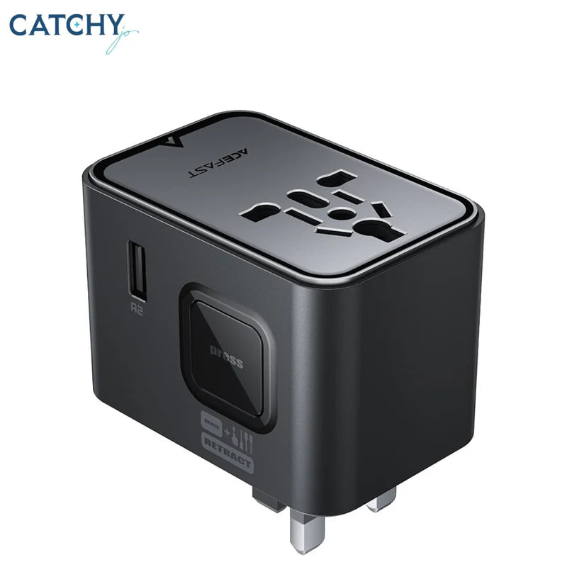 شاحن ACEFAST Z8 GaN 45W بخمسة منافذ USB-C وUSB-A