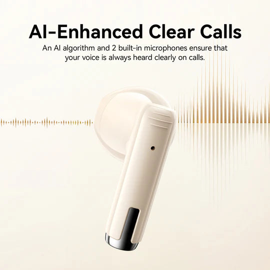 JOYROOM JR-PB3 Wireless Earbuds | Beige | Stylish & Clear