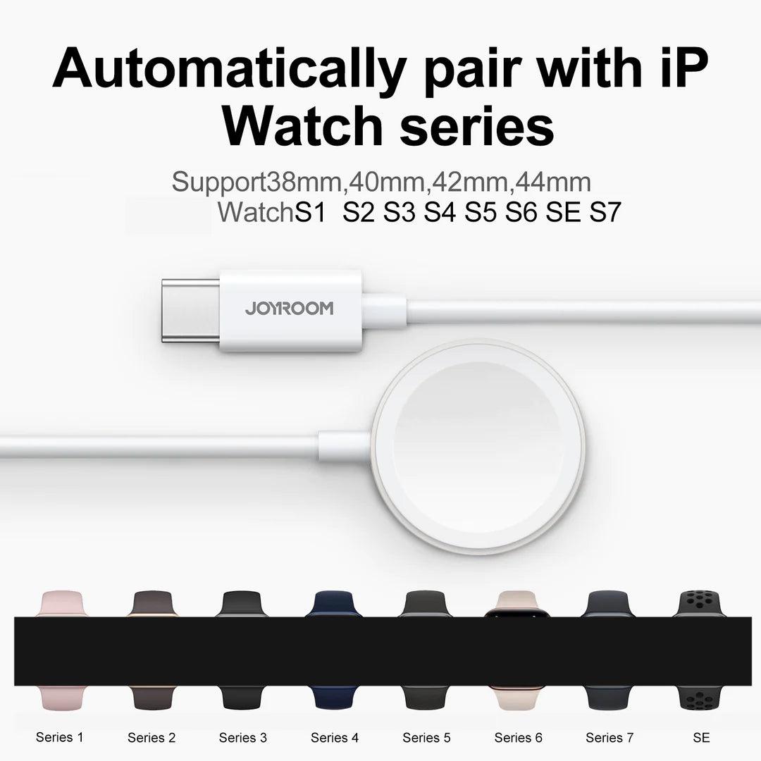 Joyroom Type C to iWatch Magnetic Charger 1.2M Fast & Compact - White