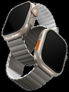 UNIQ Revix Reversible Magnetic Apple Watch Strap 49/45/44/42mm - Ash Grey/ Dove White