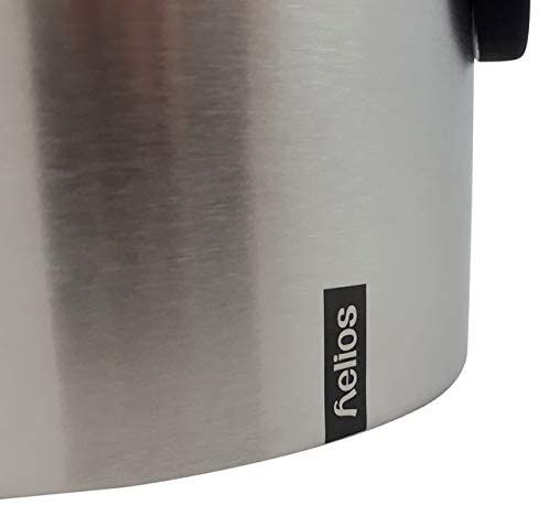 Helios Enduro Push Thermos 1L – Steel & Black, Easy Pour