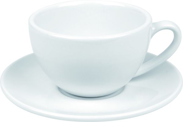 طقم فنجان كابتشينو وصحن Konitz – أبيض أنيق