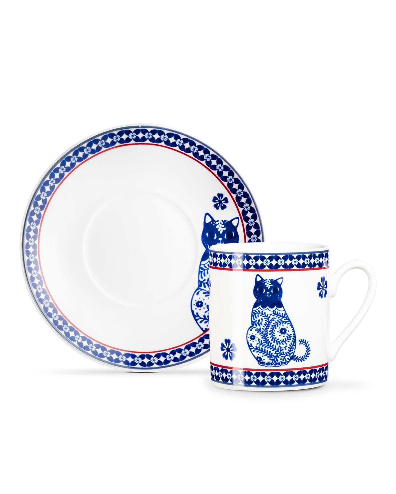 Chat 4-piece Coffee Cup Set - Madame Coco JO