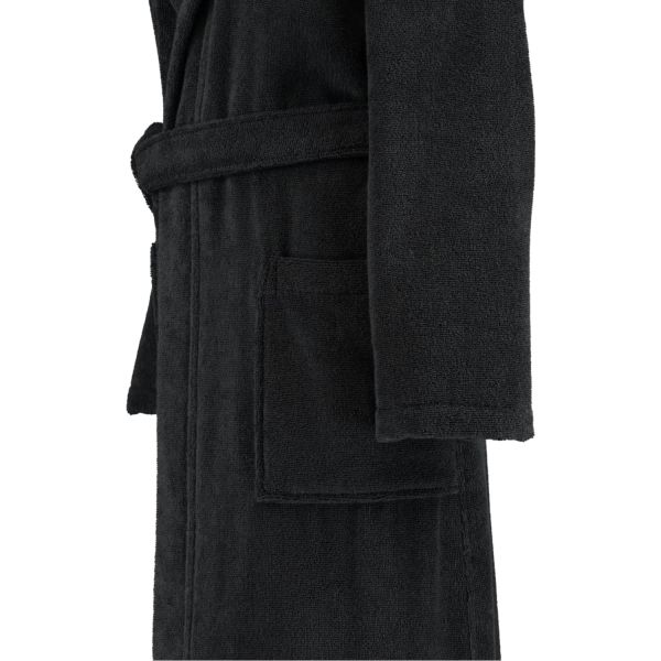 Cawö Bathrobe Black Size L – Luxury Cotton Comfort
