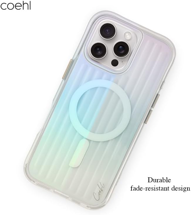 كفر UNIQ Coehl لأيفون 16 برو شحن مغناطيسي – Iridescent