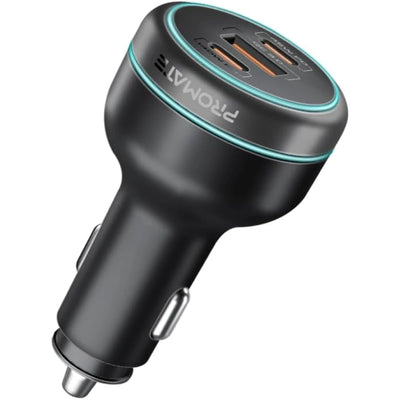 Promate POWERDRIVE-230 230W Rapid Charge Car Charger with Dual PD & QC Ports