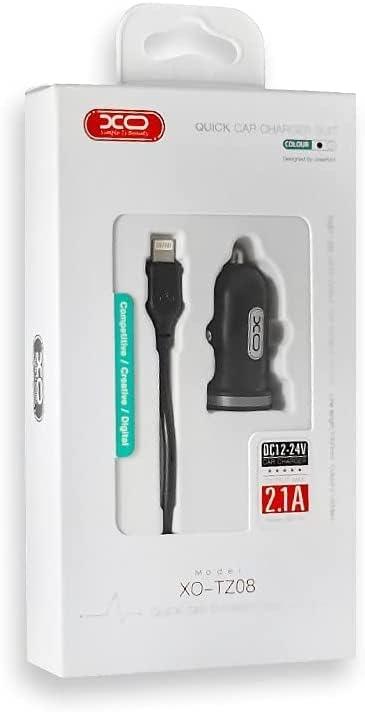 XO TZ08 Mini car car charger set Micro 2.1A - Black
