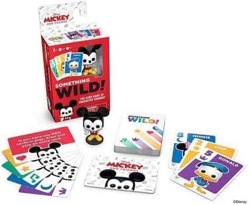 من فانكو Funko Signature Games: Something Wild Card Game- Mickey & Friends أوراق لعب مع مجسمات مصغرة لشخصيات كرتونية