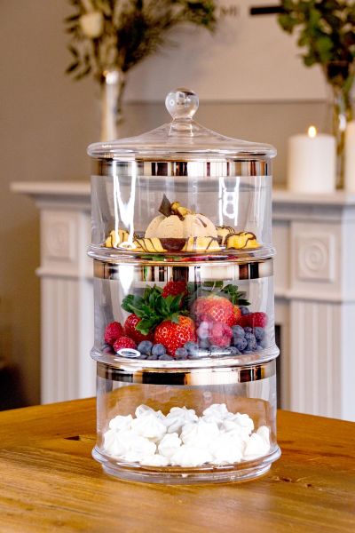 مضيفة 3 طبقات كريستال 40 سم من Edzard Vigo - أنيقة وفاخرة