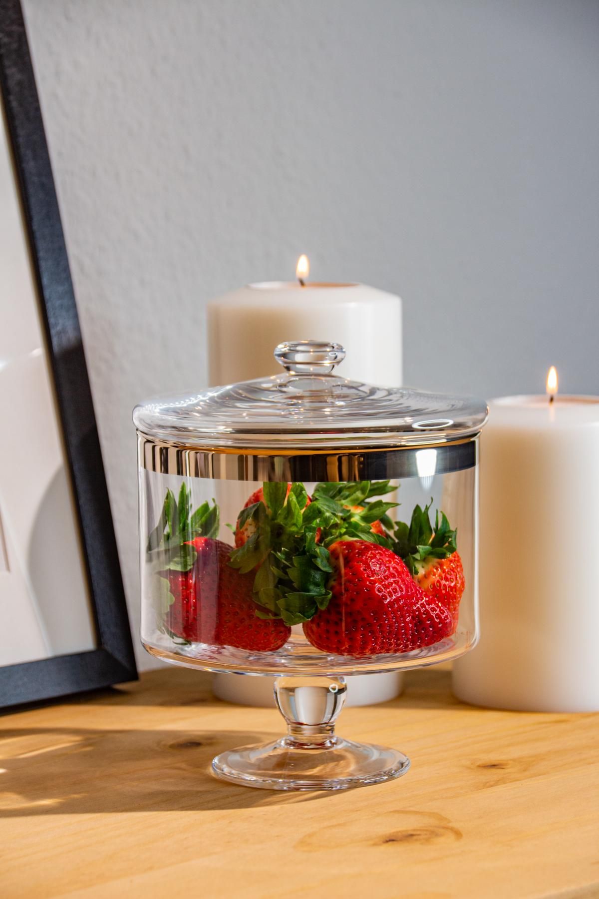 علبة بقاعدة وغطاء كريستال 19 سم من Edzard Erik - أنيقة وفاخرة