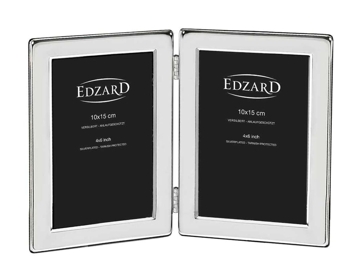 إطار صور مزدوج مطلي فضة 10×15 سم من Edzard Salerno - أنيق