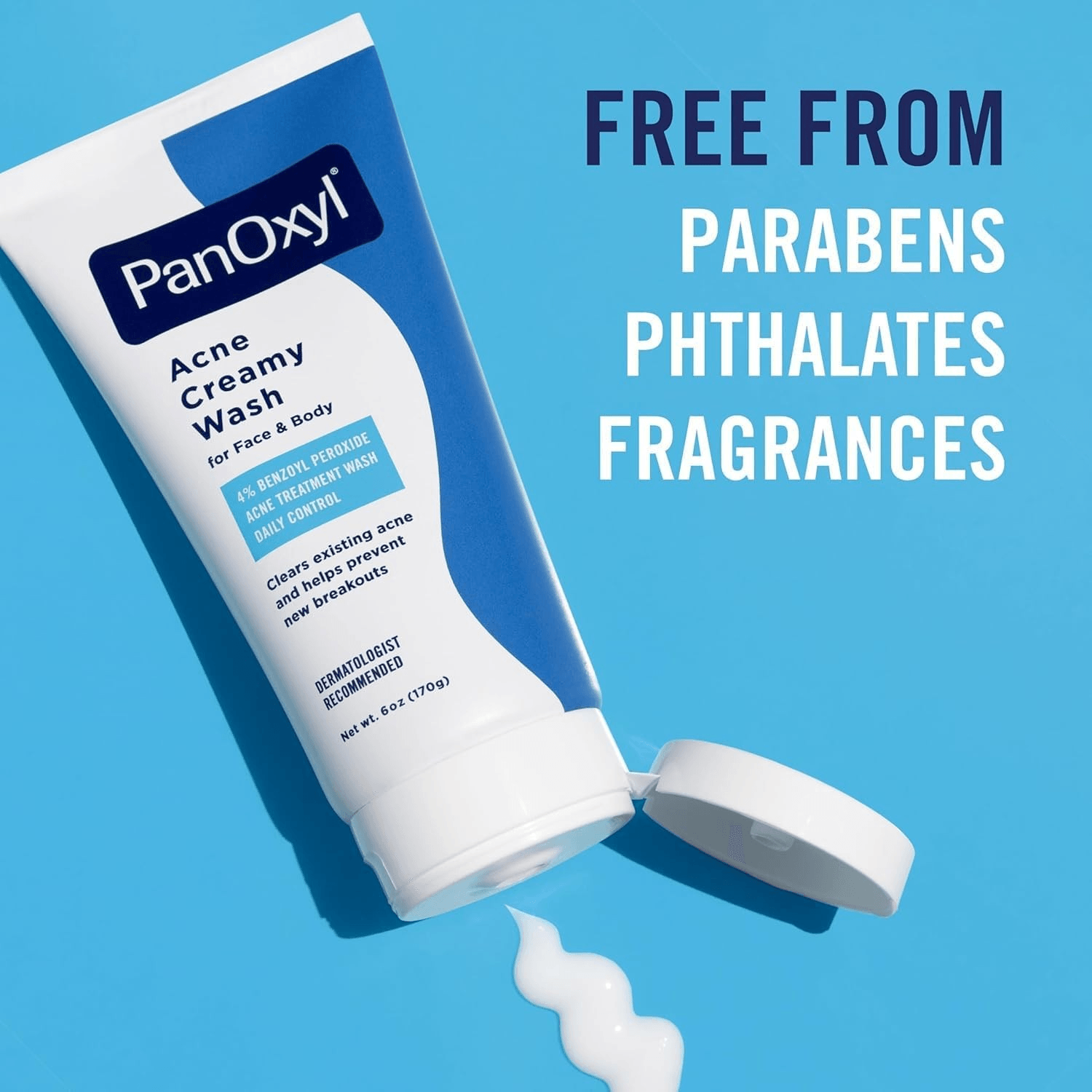 PanOxyl Acne Creamy Wash 4% Benzoyl Peroxide Daily Control - 170g