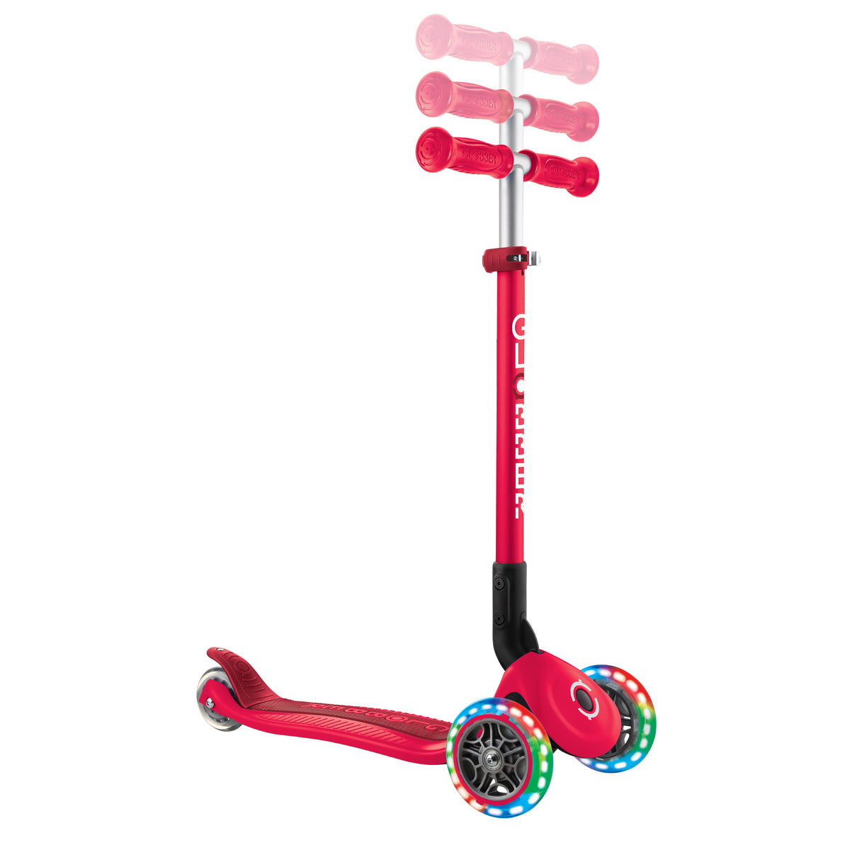 Globber Primo Foldable Lights Red