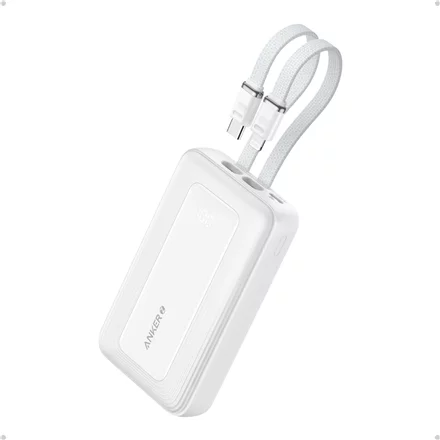 أنكر زولو 10000mAh - شاحن سريع 30W بكابلات مدمجة (USB-C و Lightning)