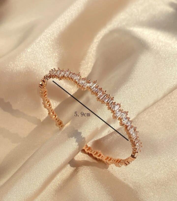 Open cubic zirconia decoration bracelet for women for party banquet wedding