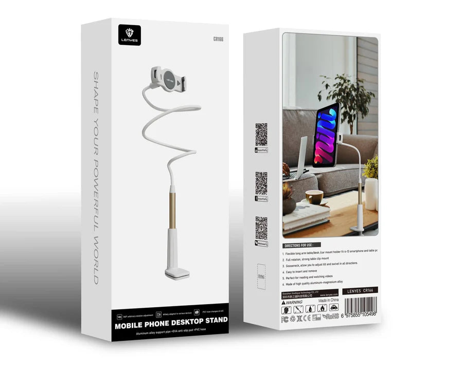 Lenyes CR166 Magnetic Car Phone Holder – White