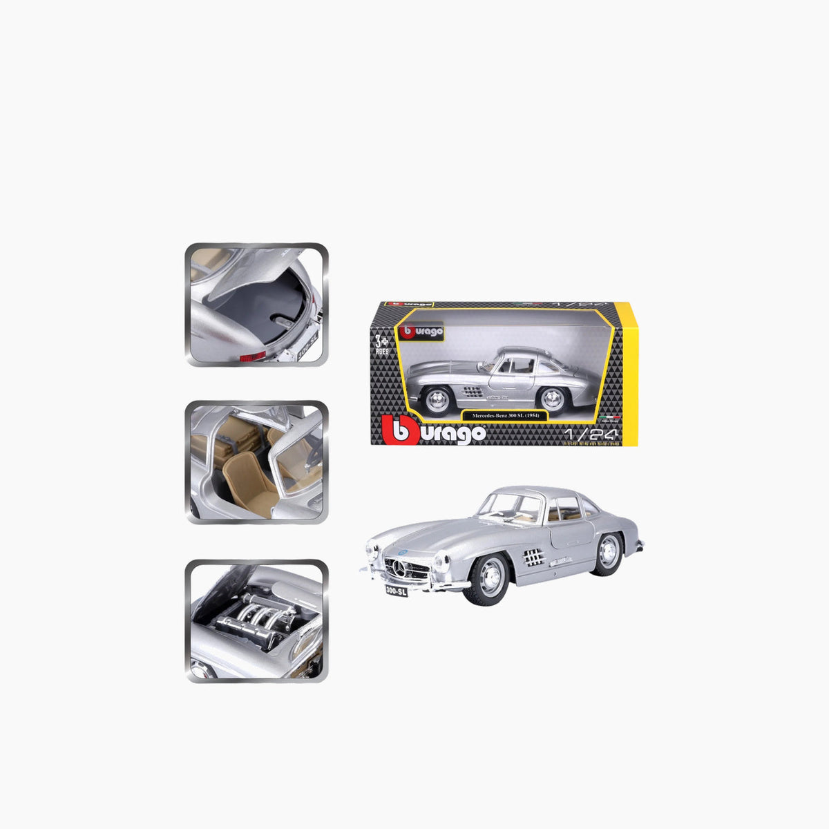 Maisto Mercedes-Benz 300 SL (1954) Die-Cast Model Car – 1:24 Scale