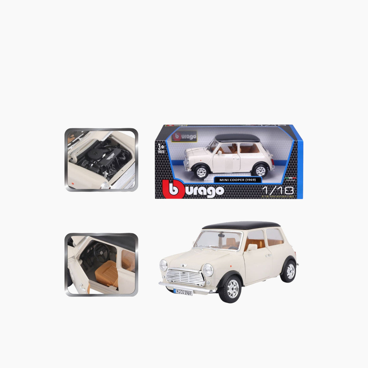 Maisto Mini Cooper (1969) Die-Cast Model Car – 1:18 Scale