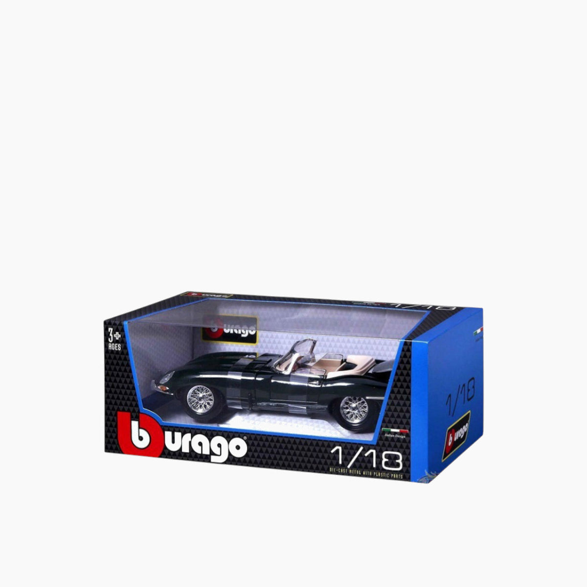 Maisto Jaguar "E" Cabrio. (1961) Die-Cast Model Car – 1:18 Scale