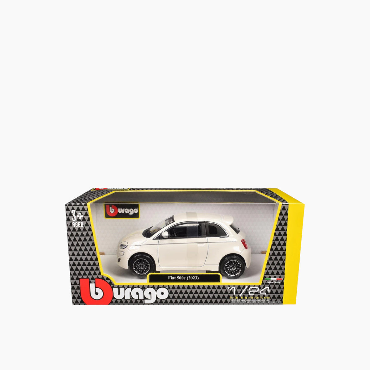 Maisto Bburago Car Fiat 500E (2023) Blue Die-Cast Model Car – 1:24 Scale