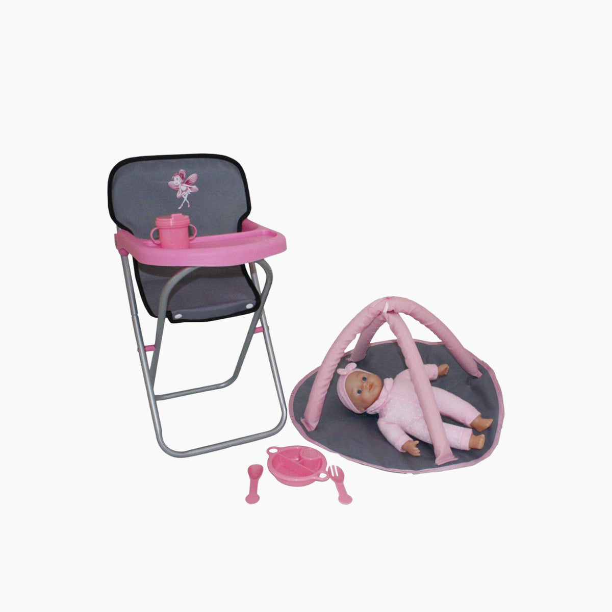 Bambolina Deluxe 7-in-1 High Chair Set with Doll