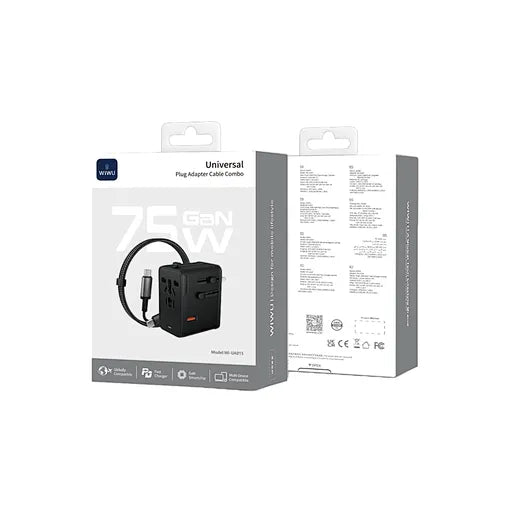 محول WiWU 75W عالمي مع كابل Wi-UA015 سريع