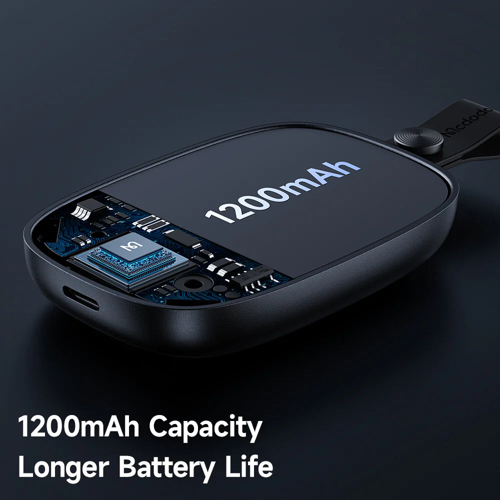 باور بانك محمول من مكدودو 2.5 وات 1200 مللي أمبير في الساعة لساعة أبل - أسود