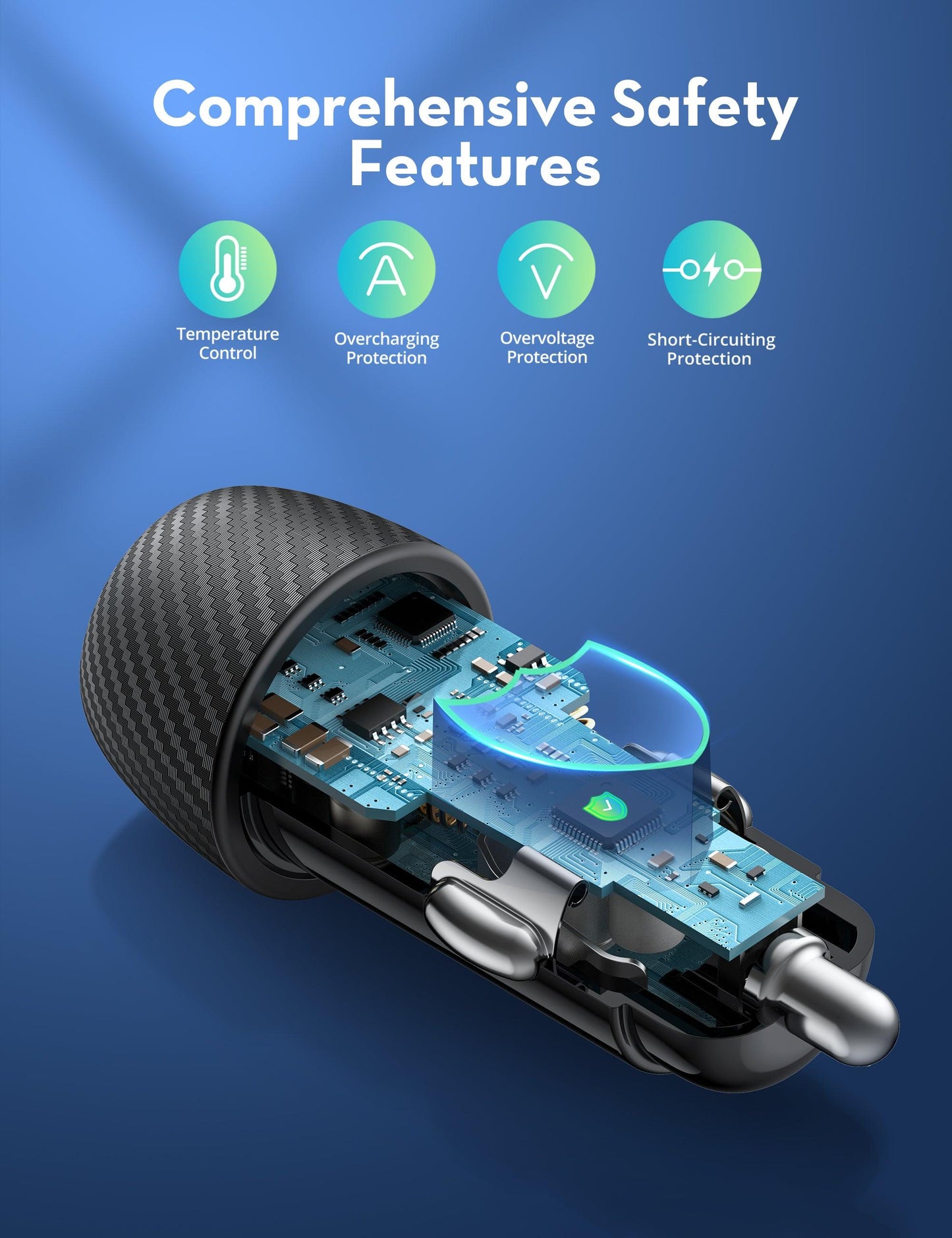 RAVPower RP-VC032 Total PD50W Car Charger