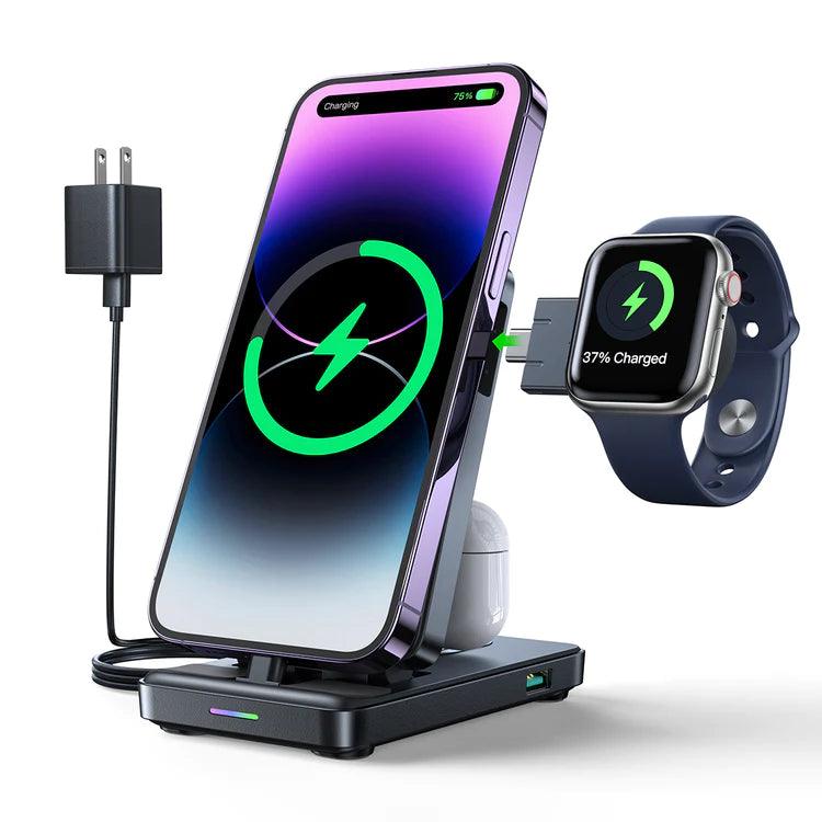 4 in 1 Magnetic Charging Station for Phone Watch & Earphones Type-C Lightning