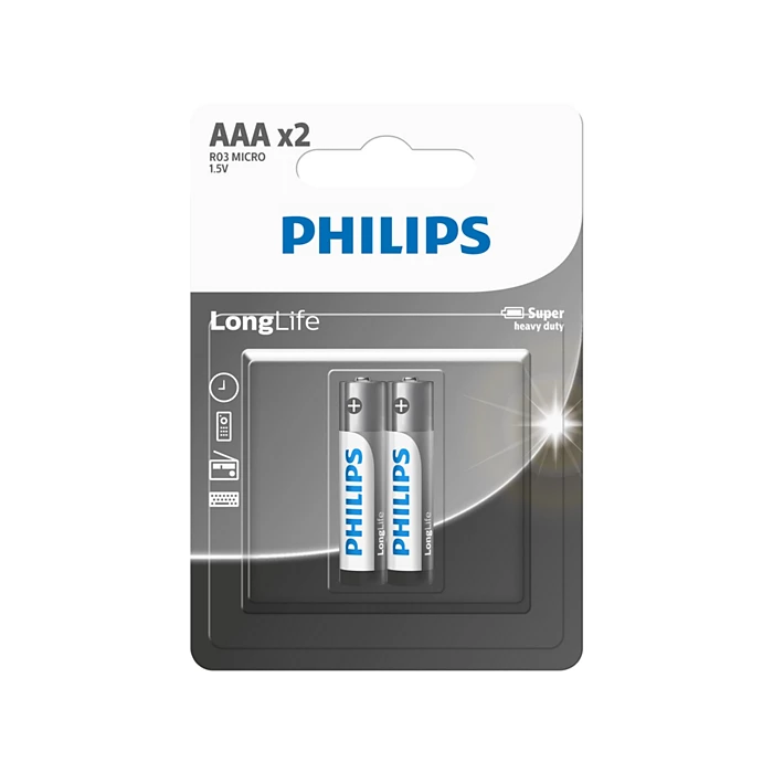 Philips LongLife R03L2B/40 AAA Battery – Long Lasting