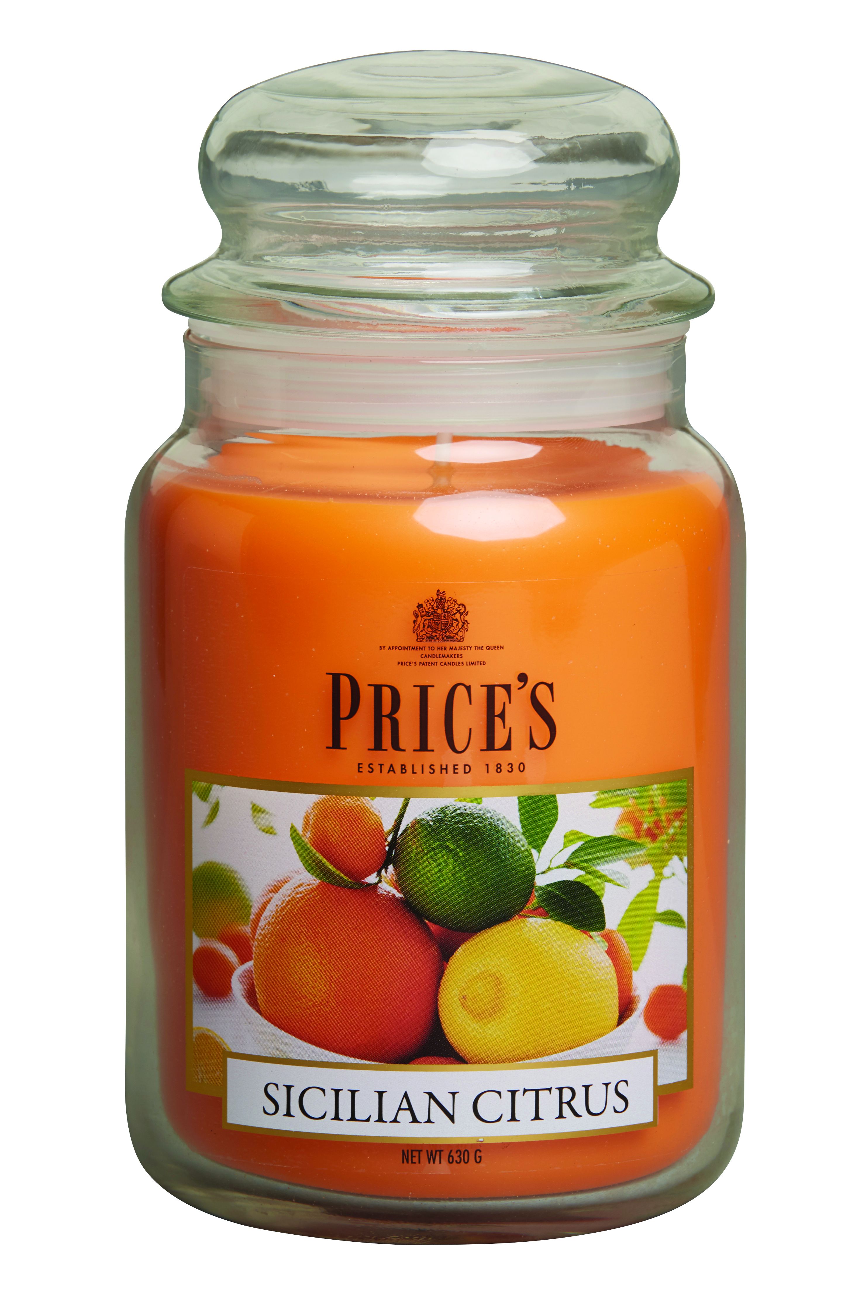 Price’s Large Scented Candle Jar with Lid – Long-Lasting Aroma