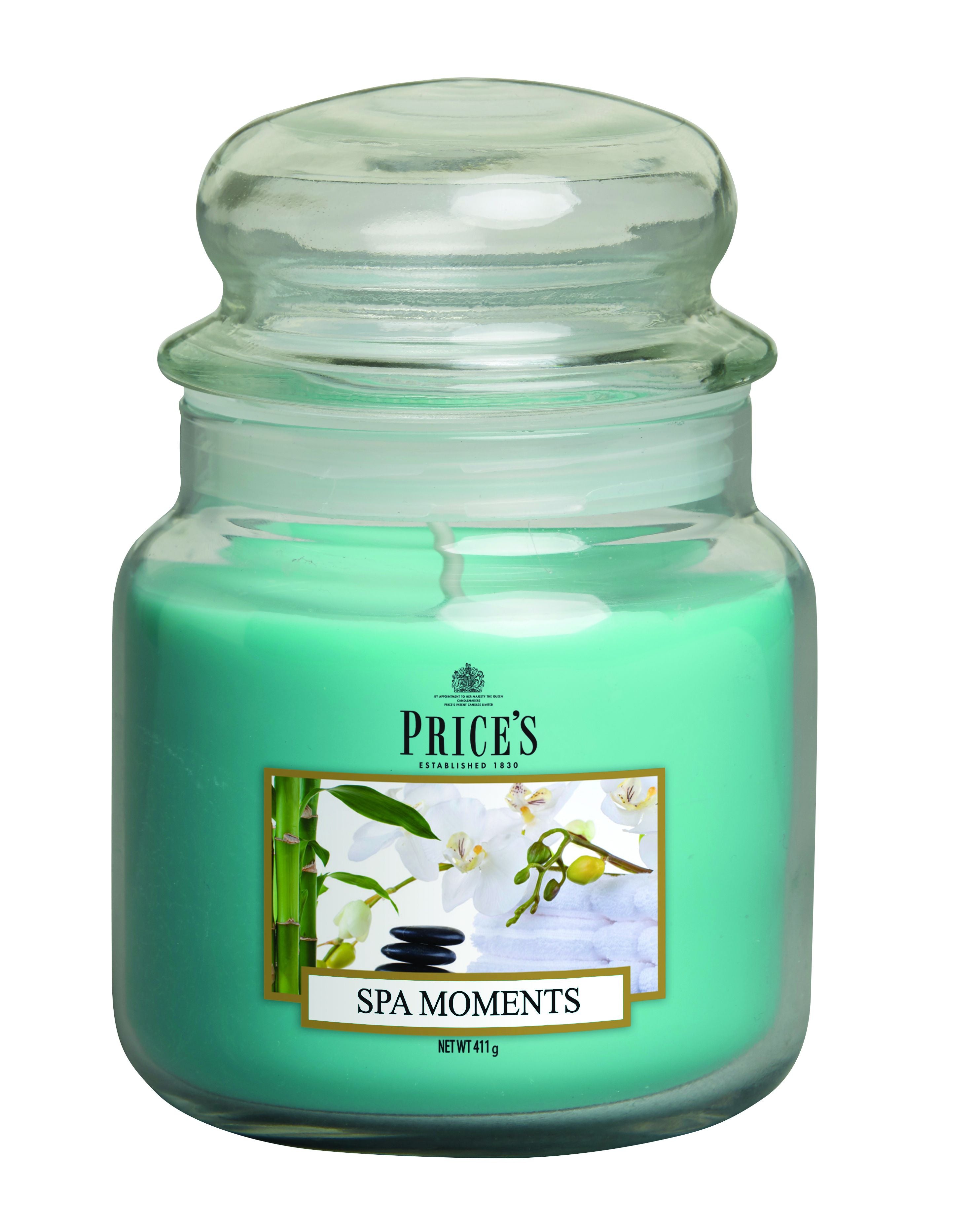 Price's Medium Scented Candle Jar with Lid - Spa Moments