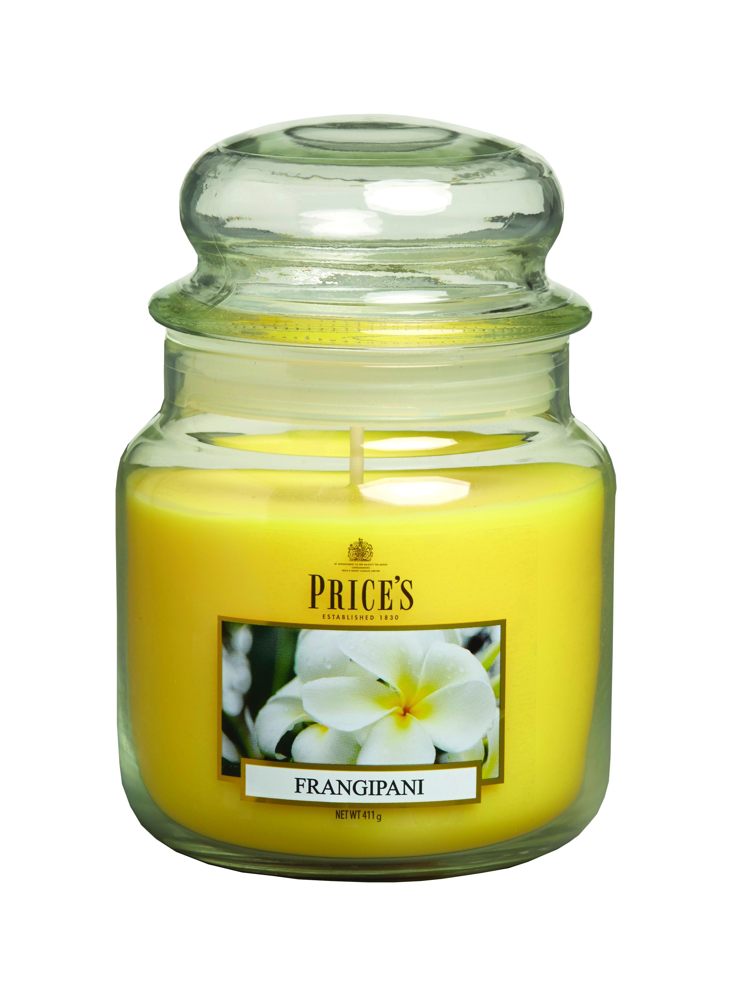 Price's Medium Scented Candle Jar with Lid - Frangipani