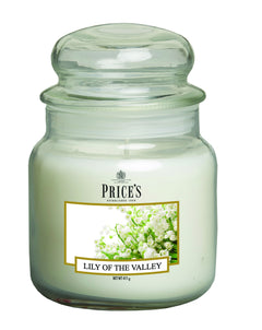 Price's Medium Scented Candle Jar with Lid - Lily of the Valley