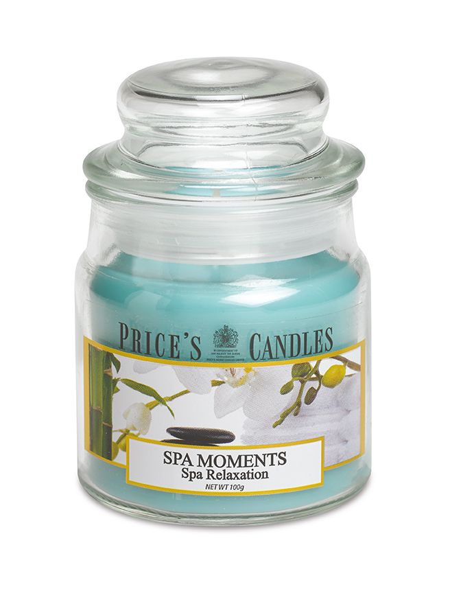 Price's Small Scented Candle Jar with Lid - Spa Moments
