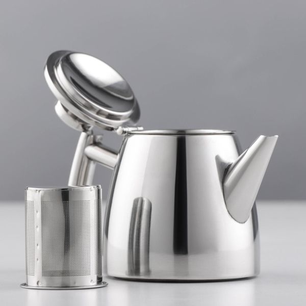 Wilmax 1200ml Steel Teapot with Infuser - Elegant Design