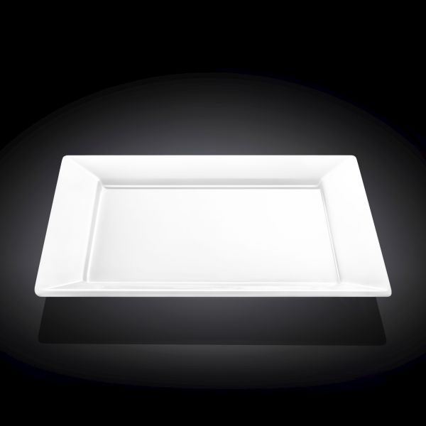 طبق عشاء Wilmax Stella 25 سم - مربع أبيض أنيق