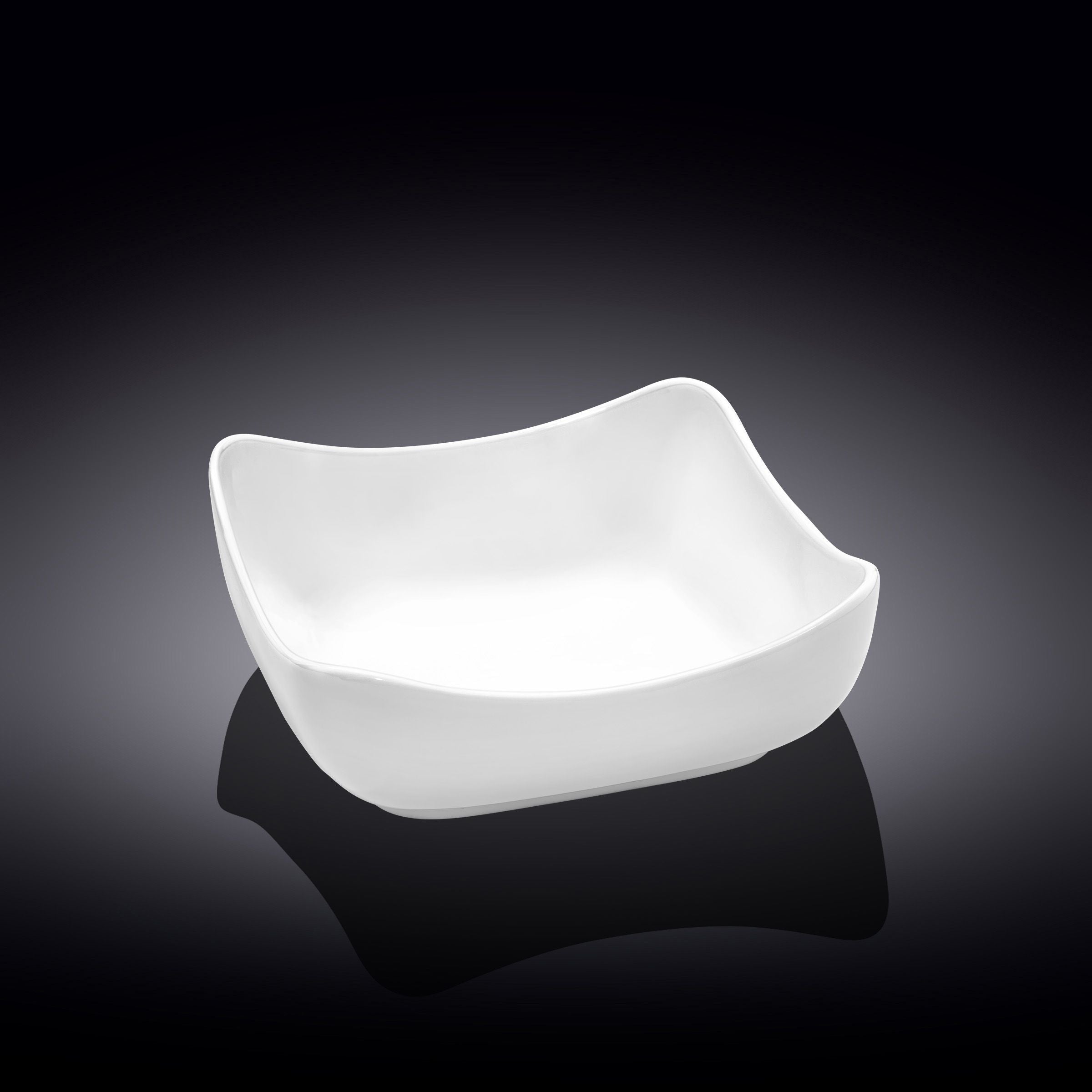 زبدية مربعة من Wilmax - أبيض أنيق وفاخر