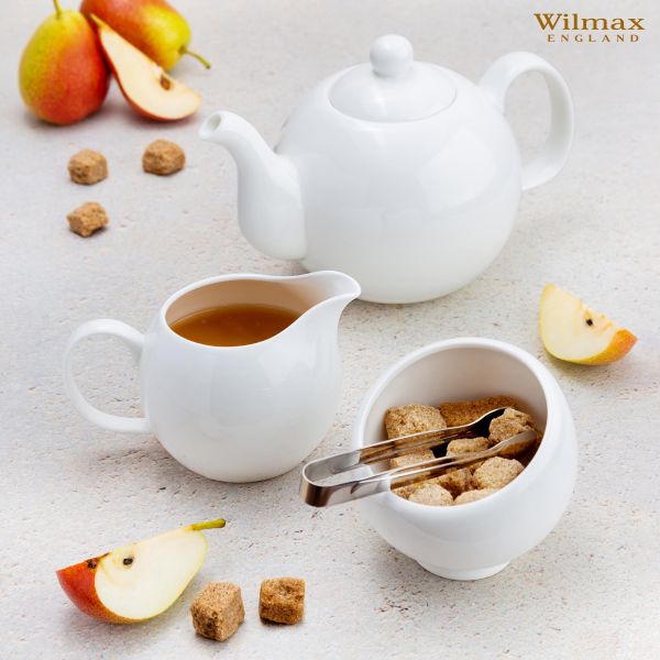 سكرية Wilmax Olivia 8.6×9 سم - أبيض أنيق