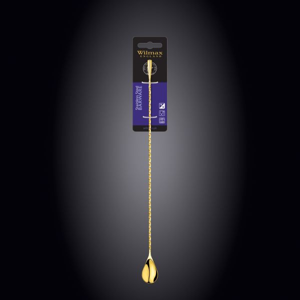 Wilmax 40cm Gold Steel Spoon - Luxury & Practical