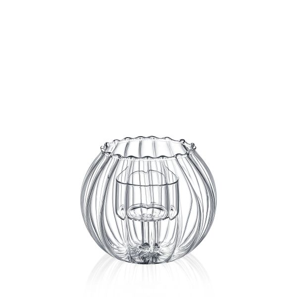 حامل شموع زجاج 12×10 سم من Wilmax Segment – أنيق وعصري