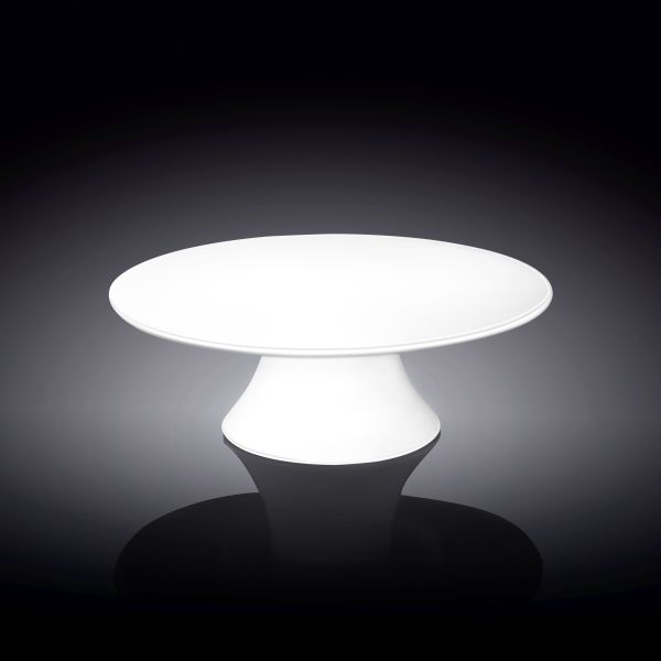 Wilmax 25cm Cake Plate with Base - White Elegant