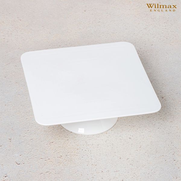 مضيفة كيك Wilmax 25 سم - أبيض أنيق وعالي الجودة