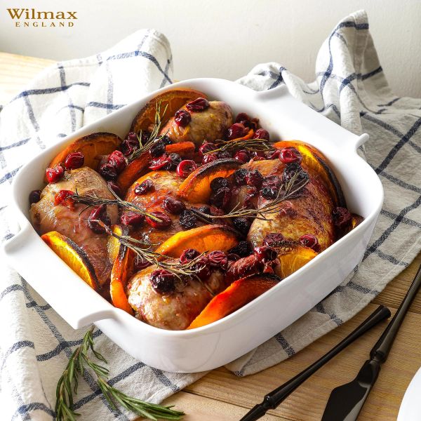 صينية فرن مربعة 20 سم من Wilmax - أبيض عملية وأنيقة