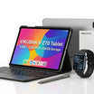 VIKUSHA V-Z70 Tablet with 12GB + 12GB RAM, 256GB Storage Bundle: VIKUSHA V-70 Watch, Screen Protector, Active Stylus Pen, Holster Keyboard & Cover, 3-Month IPTV Subscription