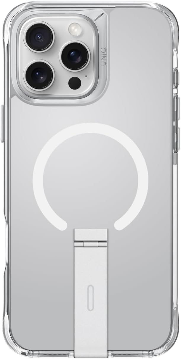 UNIQ HYBRID IPHONE 16 PRO (2024) 6.9 MAGCLICK CHARGING ELEVA WITH VERTICAL STAND - LUCENT (CLEAR)