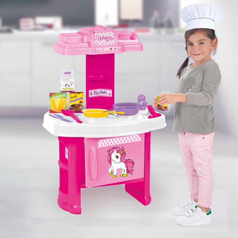 Dolu Unicorn My First Kitchen Set – Kids Play Kitchen with Accessories