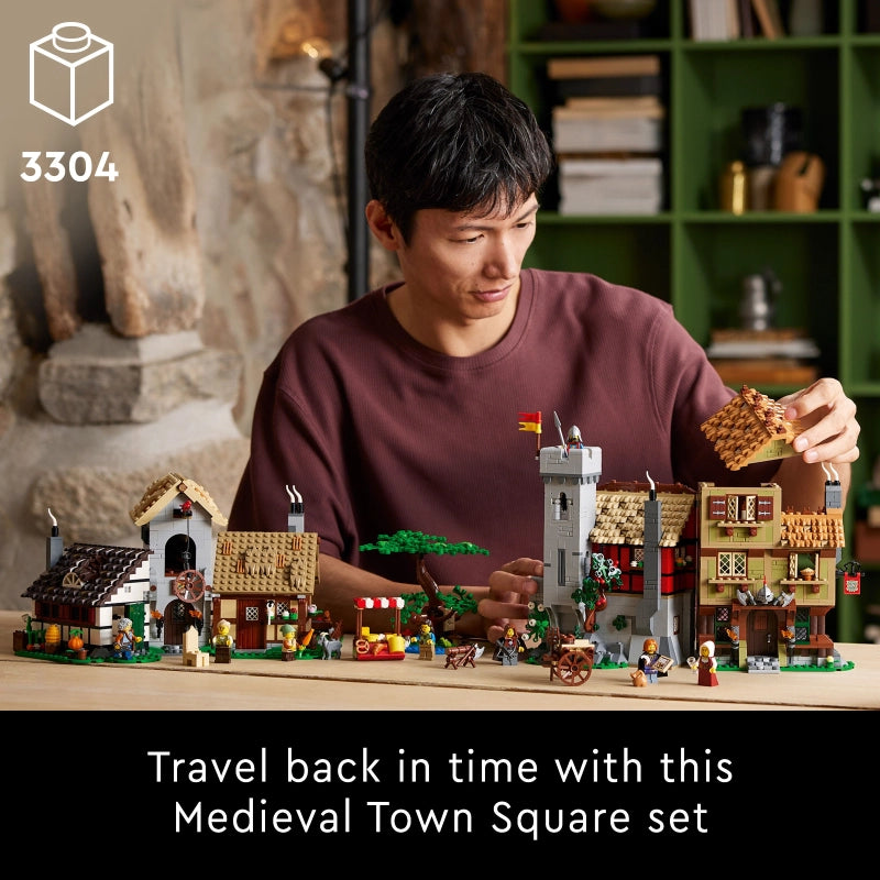 LEGO Icons Medieval Town Square – 3304 Pieces | Set 10332 (Rare Edition)